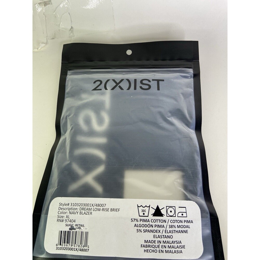 2xist Luxe Dream Low Rise Brief Underwear Navy Blazer Mens Size XL - Picture 5 of 5
